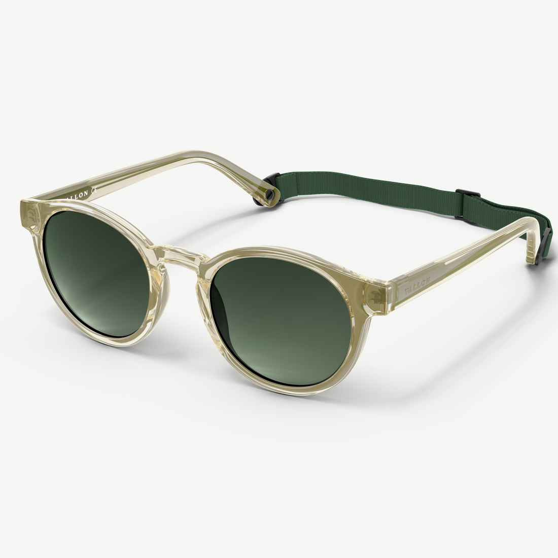 VALLON Waylons round acetate sunglasses come with a detachable sports headstrap for extra versatility