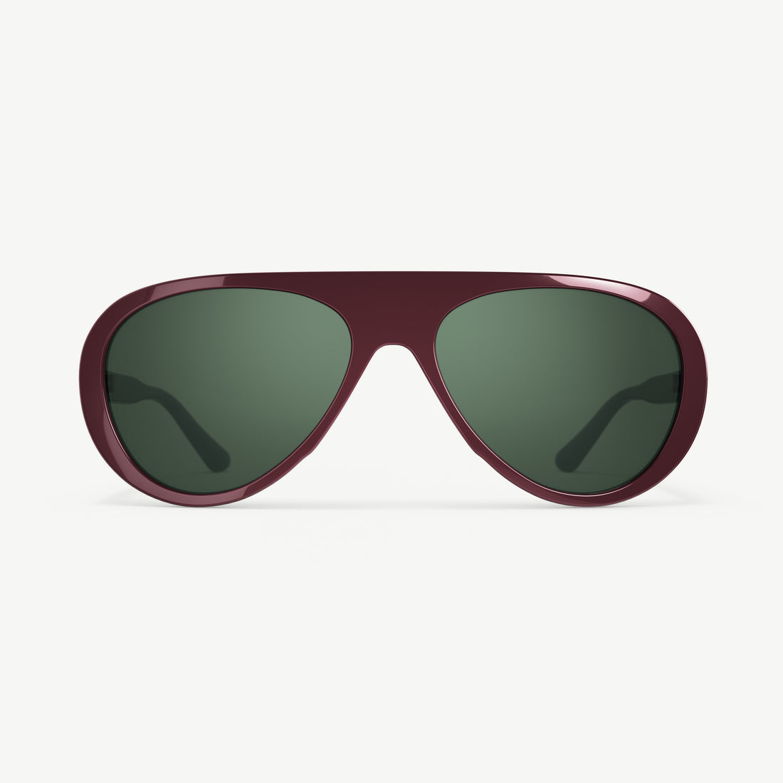 Surf Aviators polarized retro 70s-inspired sunglasses from VALLON in Burgundy
