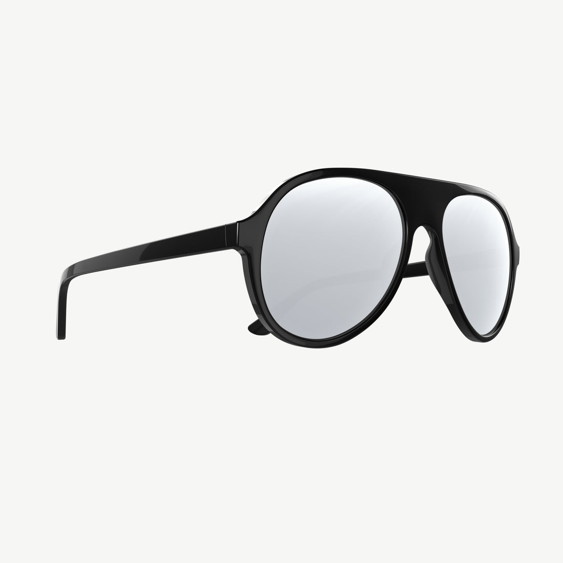 VALLON 80s-inspired Hazlewood teardrop aviator ski sunglasses in black