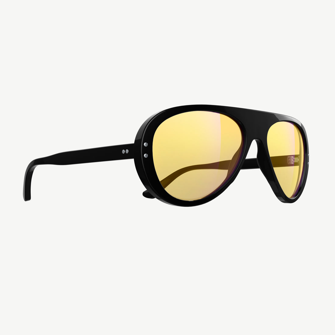 Retro-inspired 70s Moto Aviators from VALLON with Cat. 1 shatterproof yellow lenses