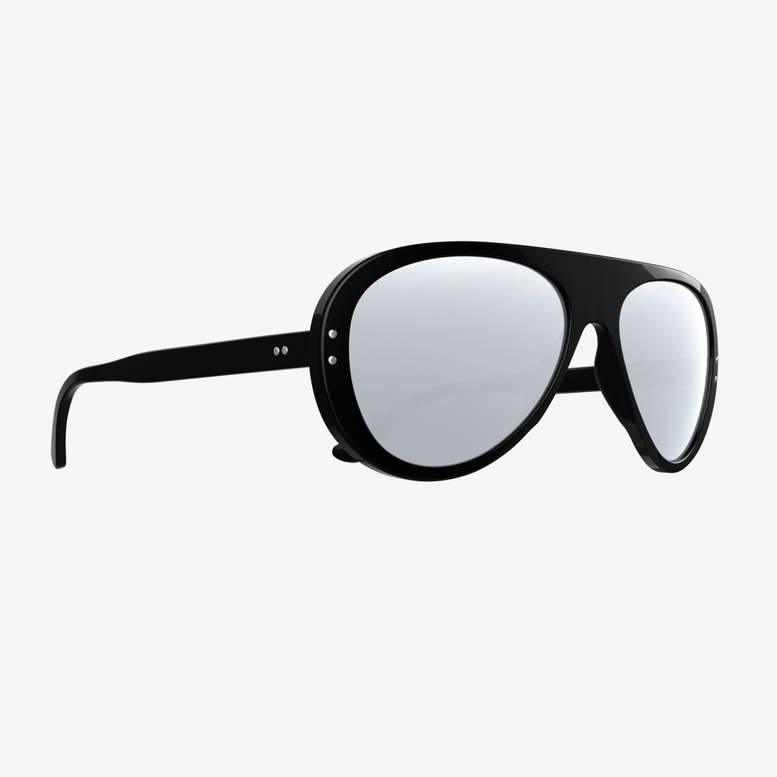 70s-inspired Ski Aviators sunglasses from VALLON in Black