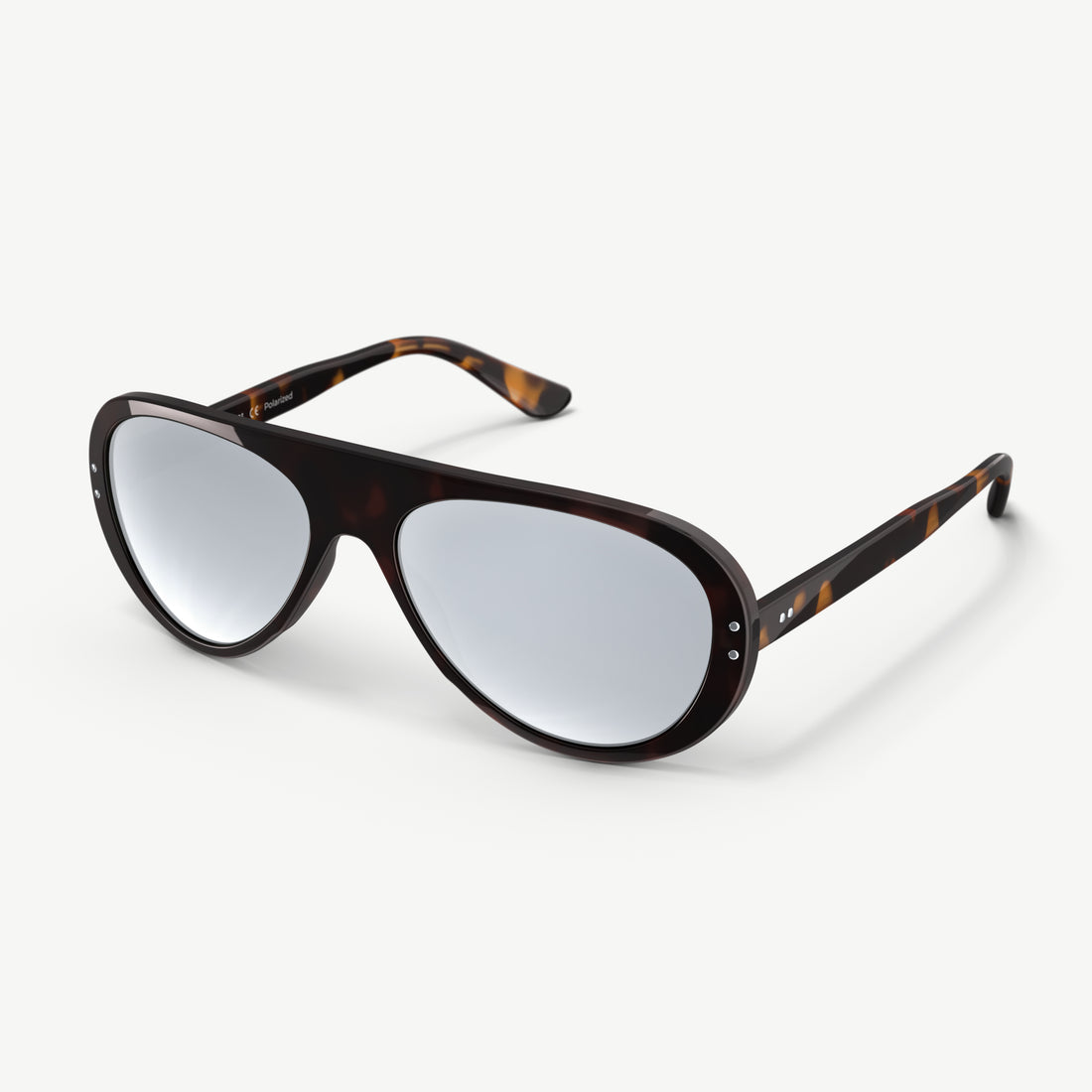 Ski aviator classic 70s-inspired sunglasses from VALLON in Dark Tortoise