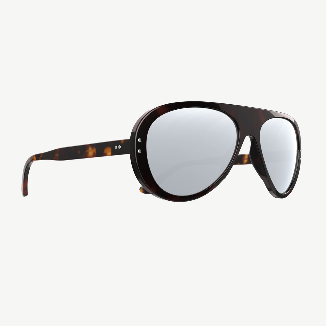 Ski aviator classic 70s-inspired sunglasses from VALLON in Dark Tortoise