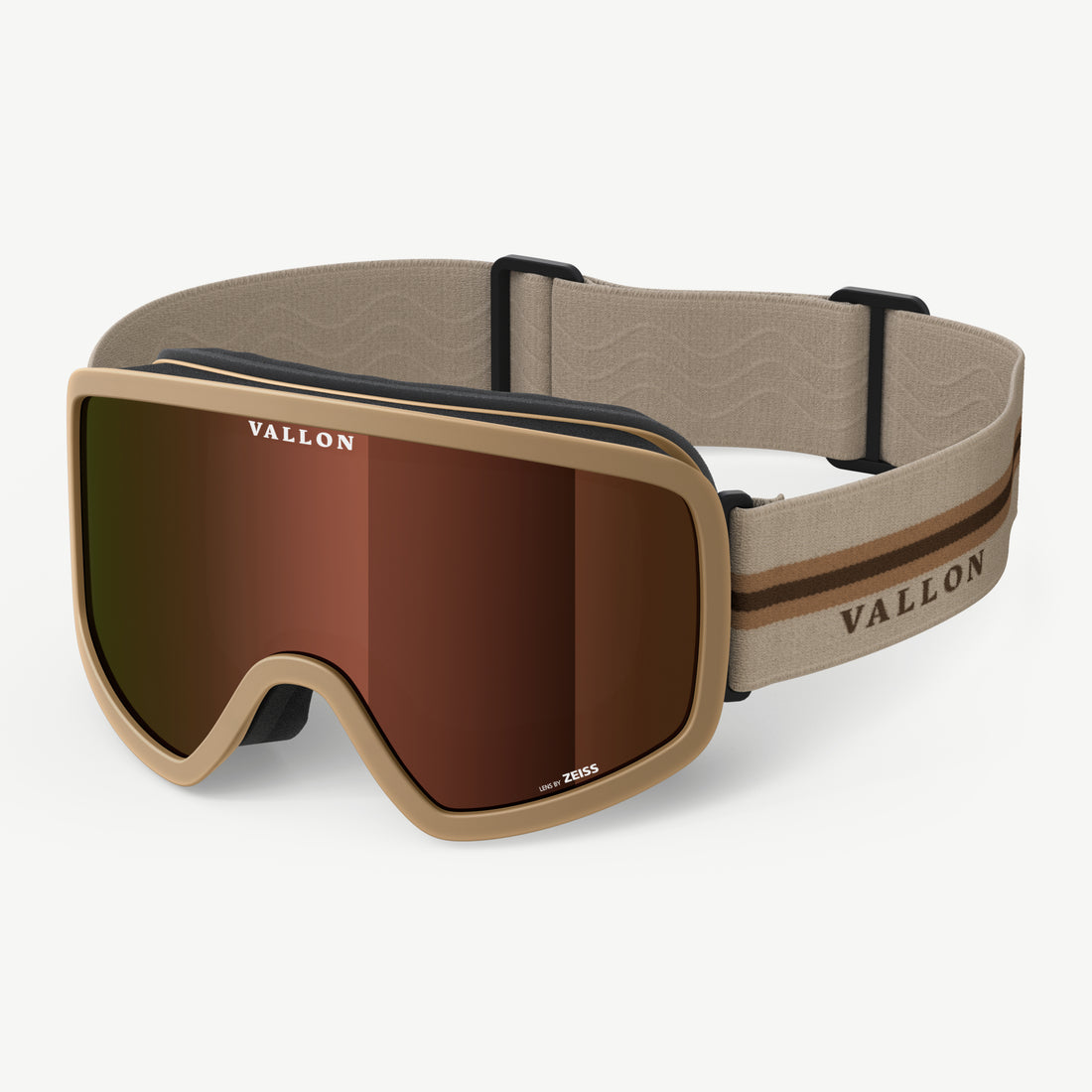 Stairways retro-inspired ski goggles from VALLON in Sand Copper