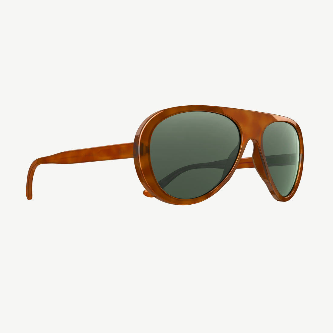 Surf Aviators polarized retro 70s-inspired sunglasses from VALLON in Tortoise